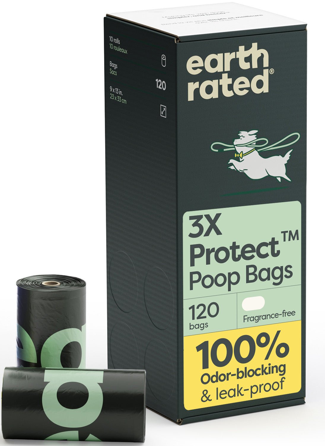 Odor-Blocking Dog Poop Bags Refill Rolls With 3X Protect Technology T5